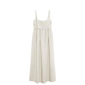 ZARA LINEN BLEND MIDI DRESS ICE SIZAE XS| 4786/296